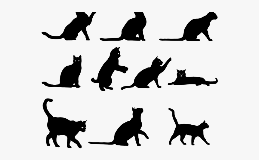 Free Cat Clipart - Cat Silhouette Free Vector, Transparent Clipart