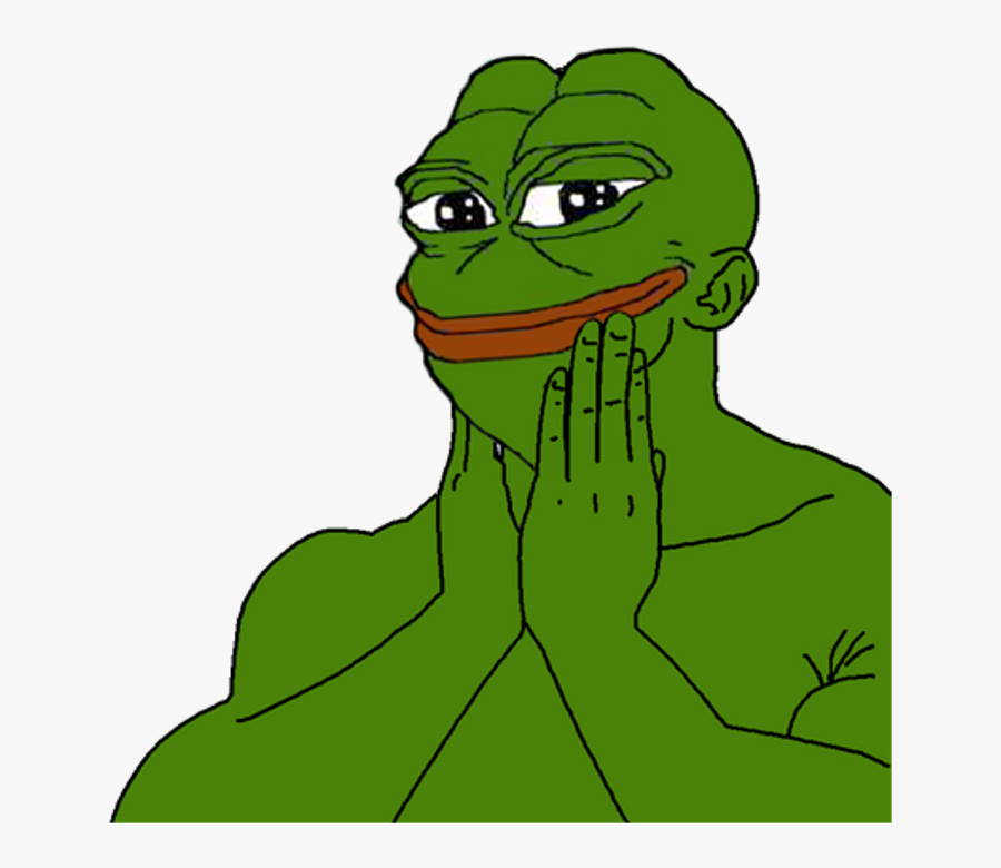 #pepe #memes #art #tumblr #green #sticker #moist #freetoedit - Pepe The Frog With Hands, Transparent Clipart