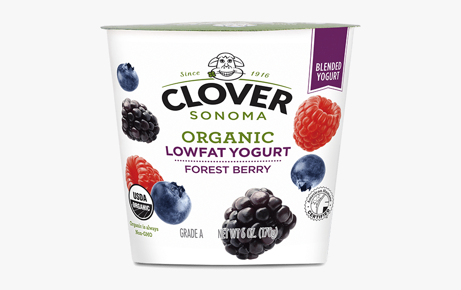 Organic Low Fat Forest Berry Yogurt - Clover Organic Cream Top Vanilla Yogurt, Transparent Clipart