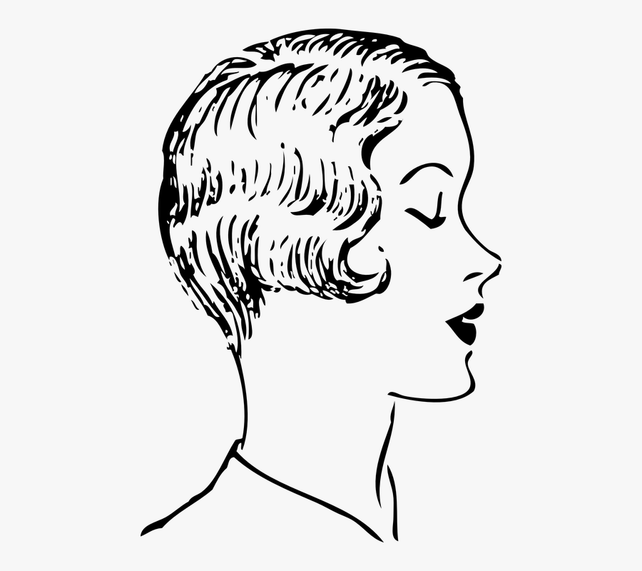 Woman, Side Profile, Face, Head, Eyes, Closed - Art Side Profile Woman, Transparent Clipart