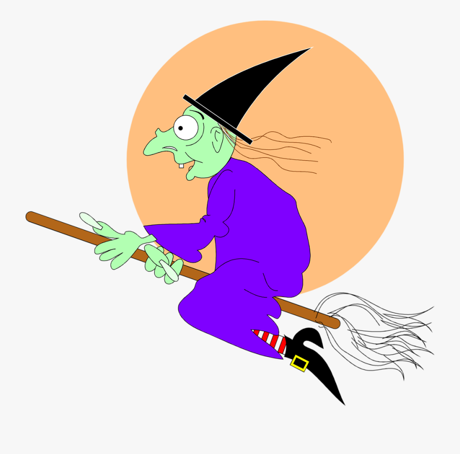 Nice Flying Witch Clipart, Transparent Clipart