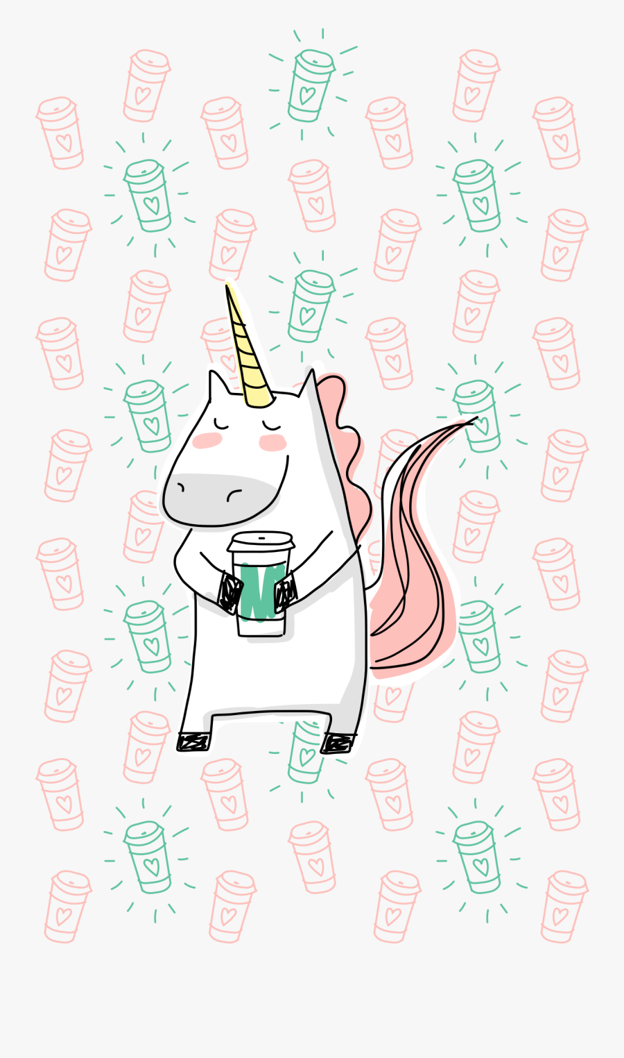Unicorn Coffee, Transparent Clipart