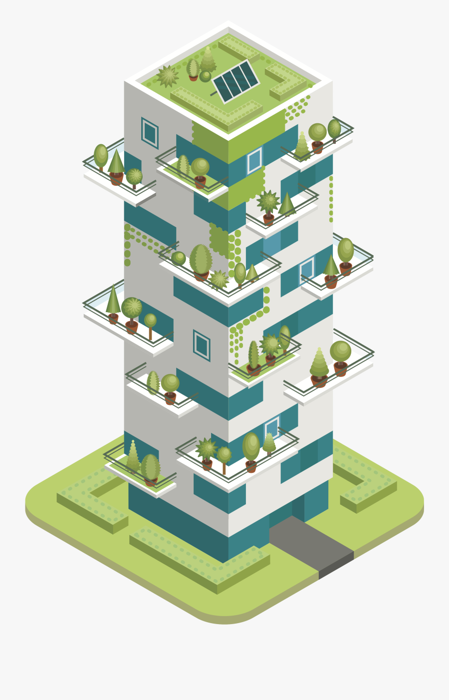 Isometric Illustrator Skyscraper, Transparent Clipart