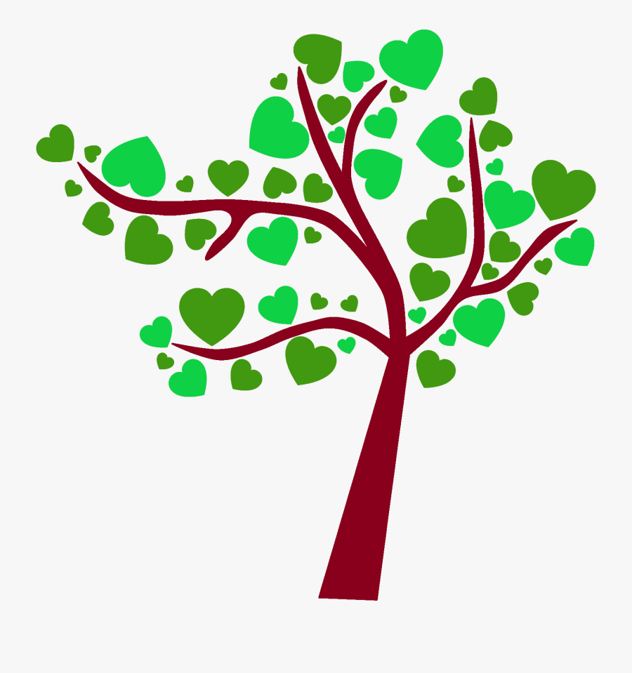Arboles Con Corazones Png, Transparent Clipart