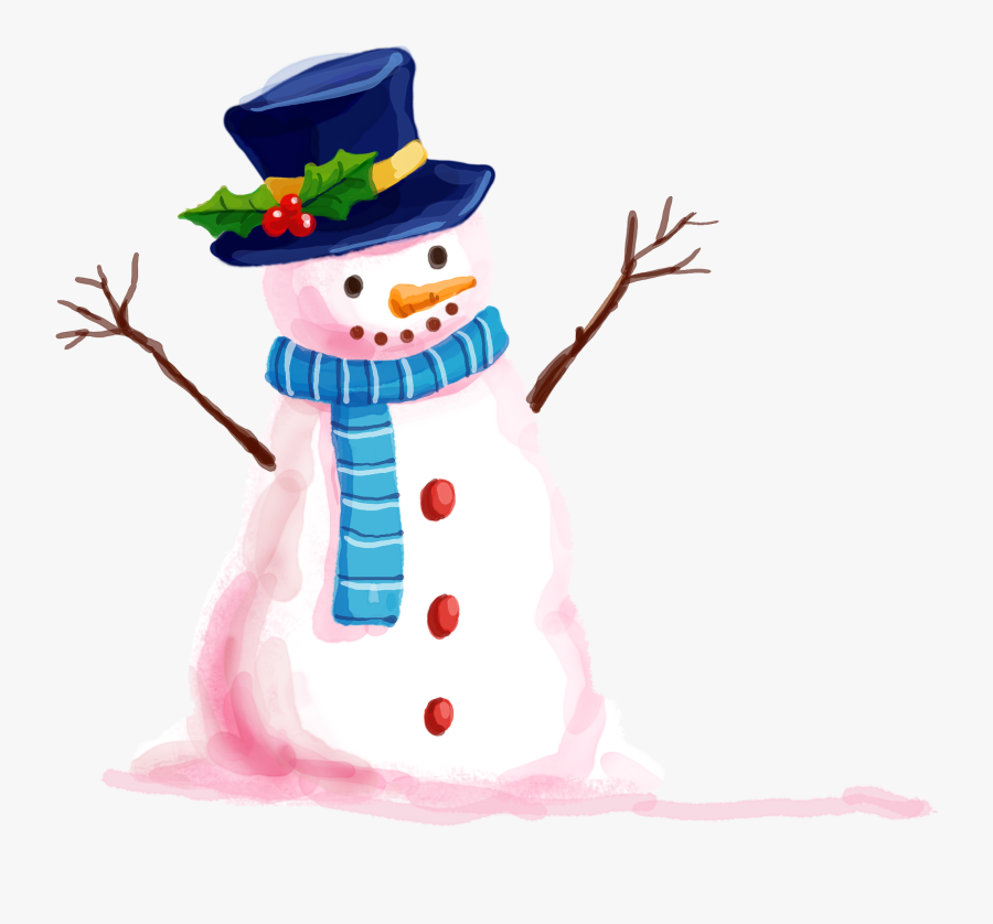 Drawn Snowman Winter - Snowman, Transparent Clipart