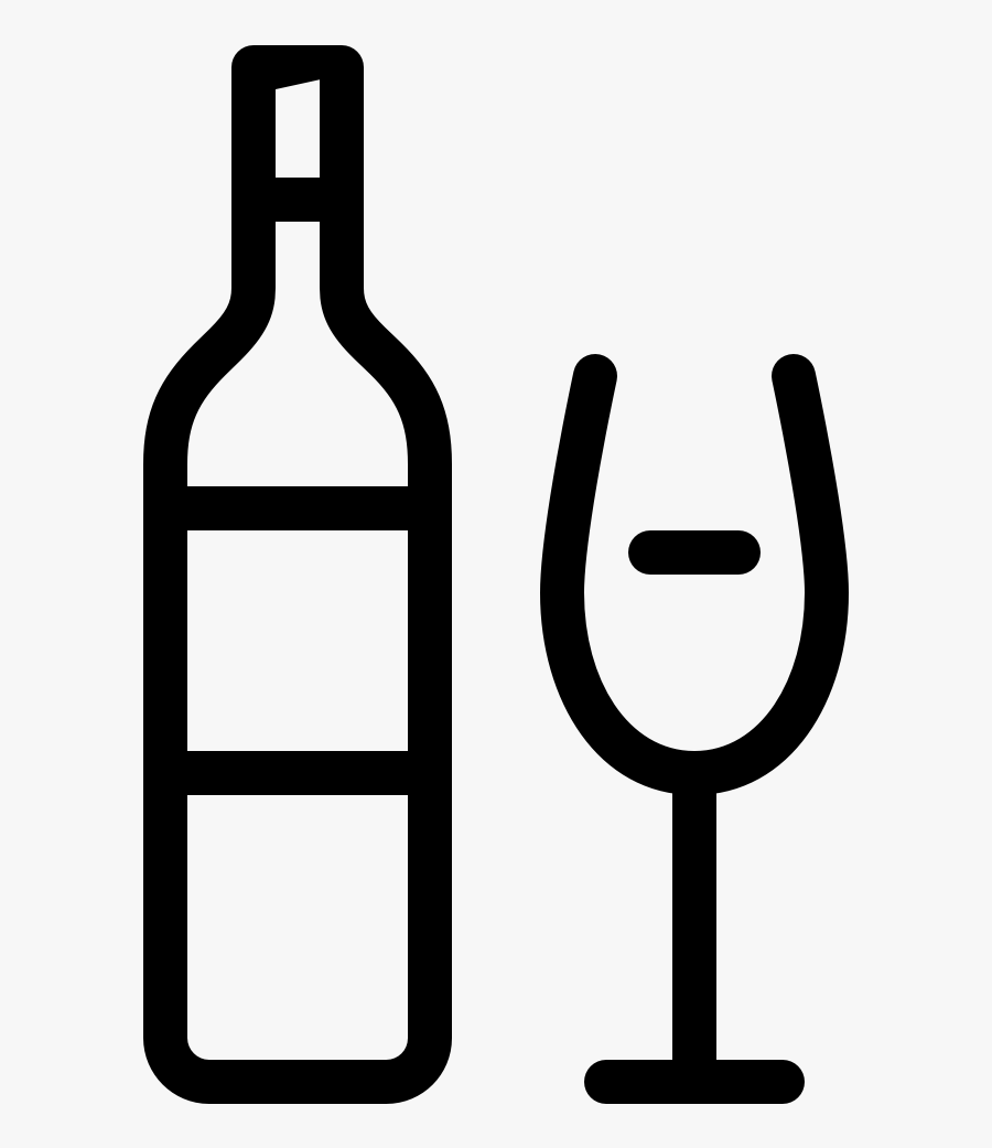 Transparent Wine Glass Icon Png - White Wine Bottle Icon, Transparent Clipart