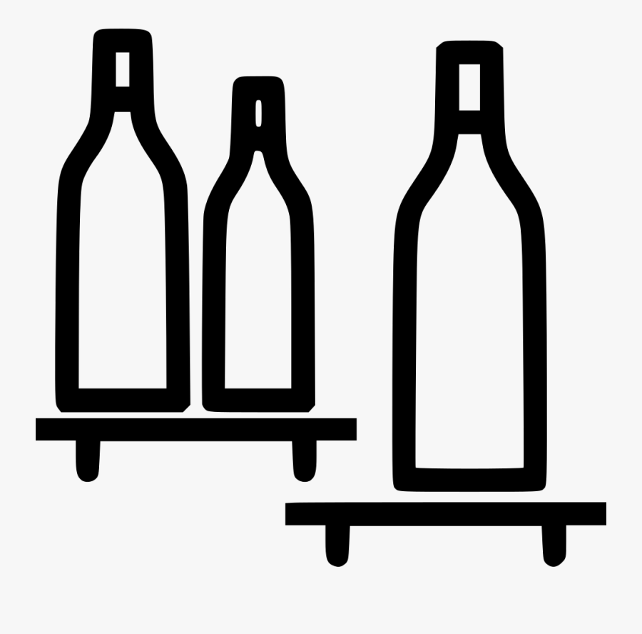 Bottles In Shelf Png, Transparent Clipart