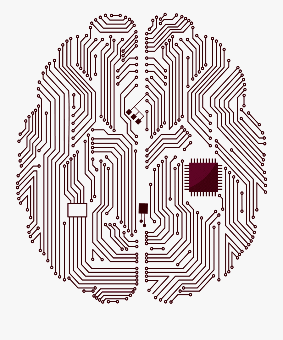 Motherboard Brain, Transparent Clipart