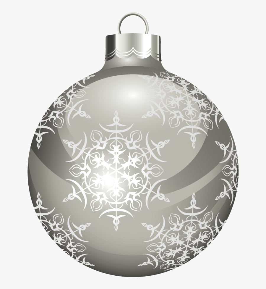 Ornament Transparent Silver - Silver Christmas Ornament Clipart, Transparent Clipart