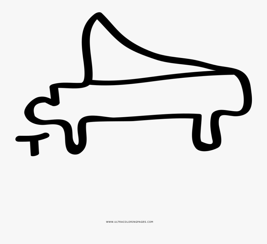 Piano Coloring Page, Transparent Clipart