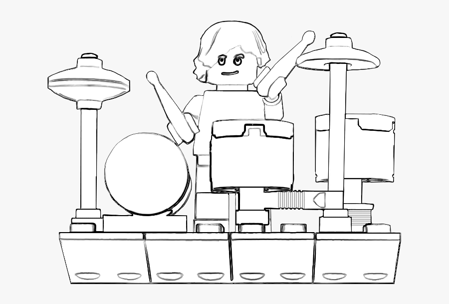 Lego Drum Kit Layout - Cartoon, Transparent Clipart