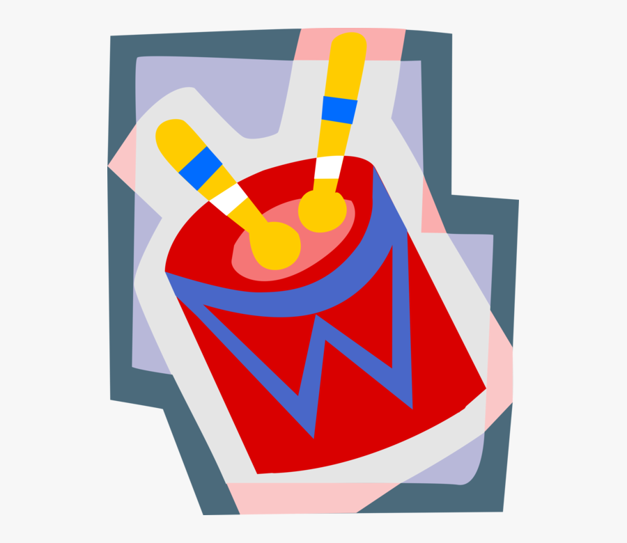 Vector Illustration Of Drum Set Or Drum Kit Percussion, Transparent Clipart