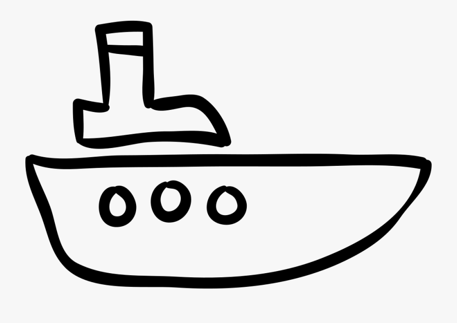 Boat Outline - Boat Hand Drawing, Transparent Clipart