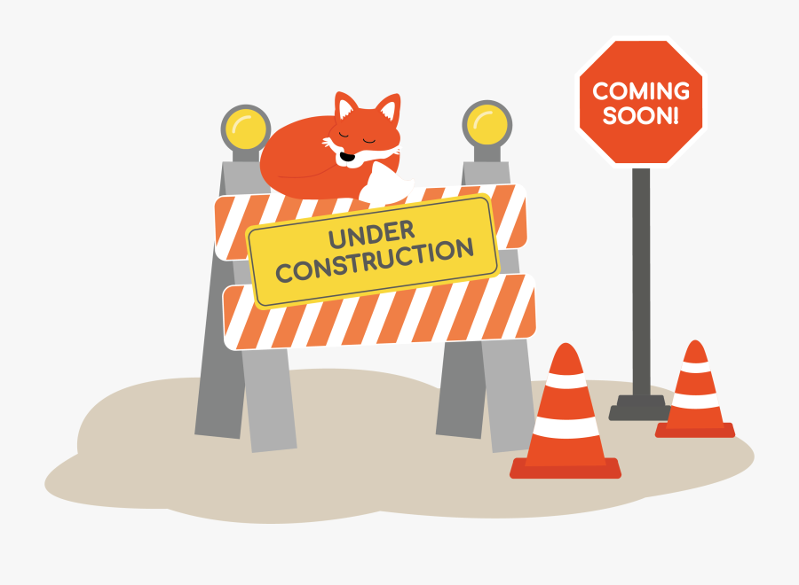 Under Construction Fox, Transparent Clipart