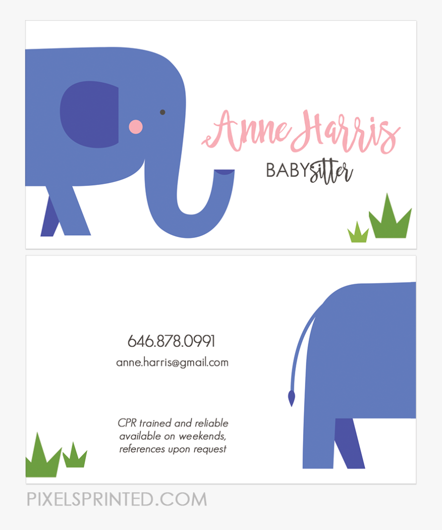 Nanny Business Card Ideas, Transparent Clipart