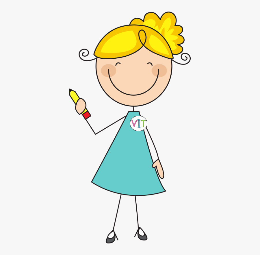 Teacher Stick Figure Cartoon, Transparent Clipart