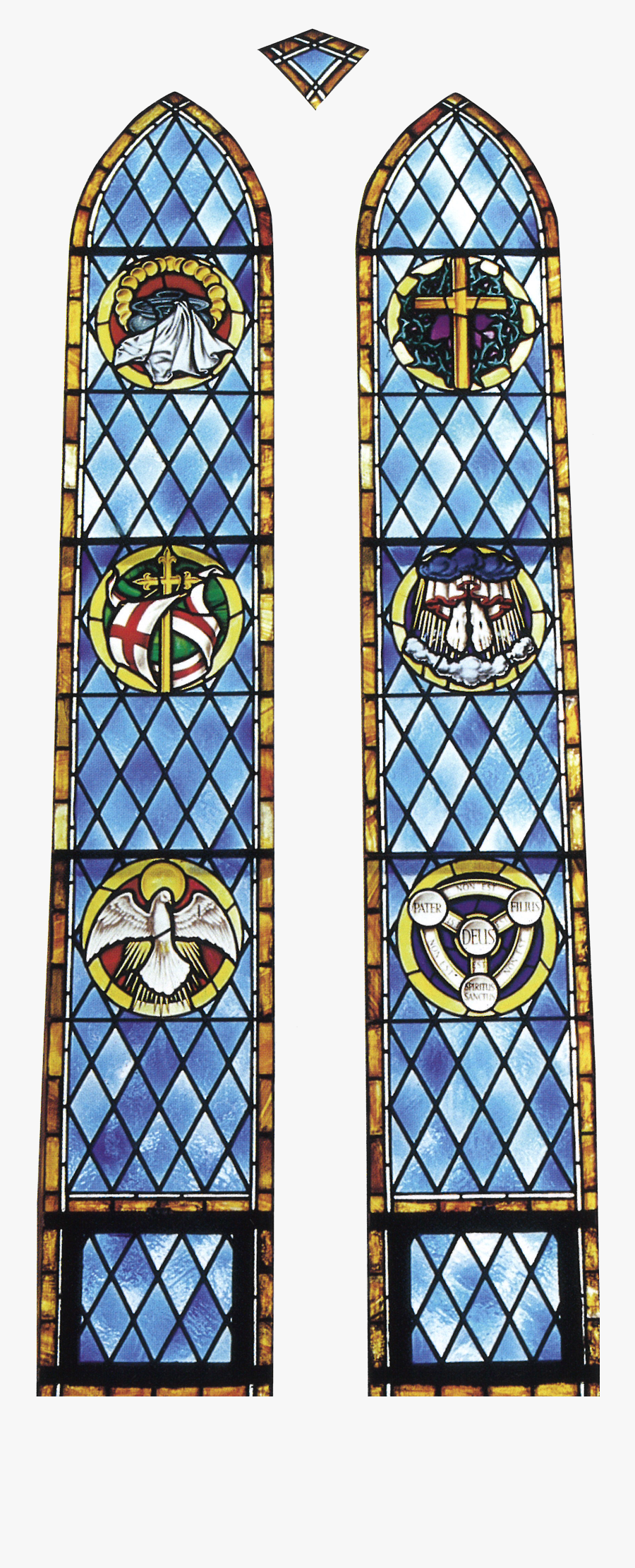 Transparent Jesus Crown Of Thorns Png - Stained Glass, Transparent Clipart