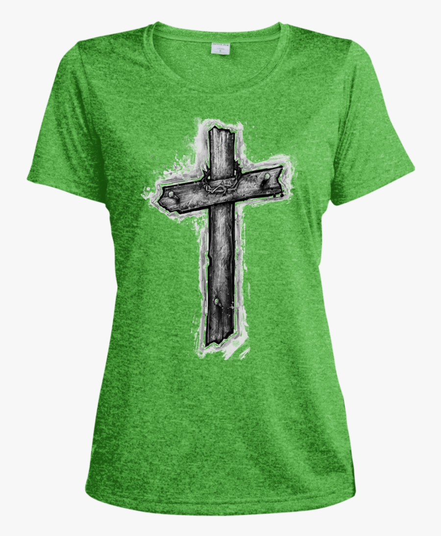 Jesus On Cross Png -christ Cross Ladies - T-shirt, Transparent Clipart