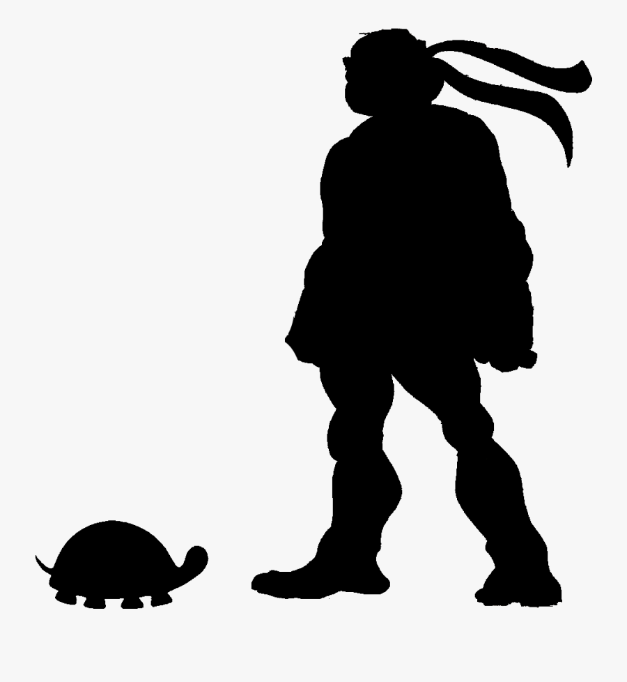 Ninja Turtle Silhouette Clipart Png Ninja Turtle Silhouette - Siluet Kura Kura Ninja, Transparent Clipart