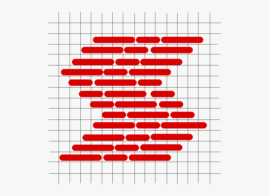 Medieval Mosaic Needlepoint Stitch - Carmine, Transparent Clipart