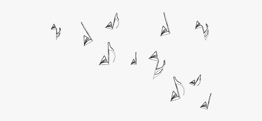 Music Notes - Line Art, Transparent Clipart