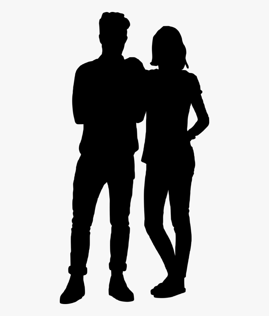 Relationship Men Women - Man & Woman Silhouette, Transparent Clipart