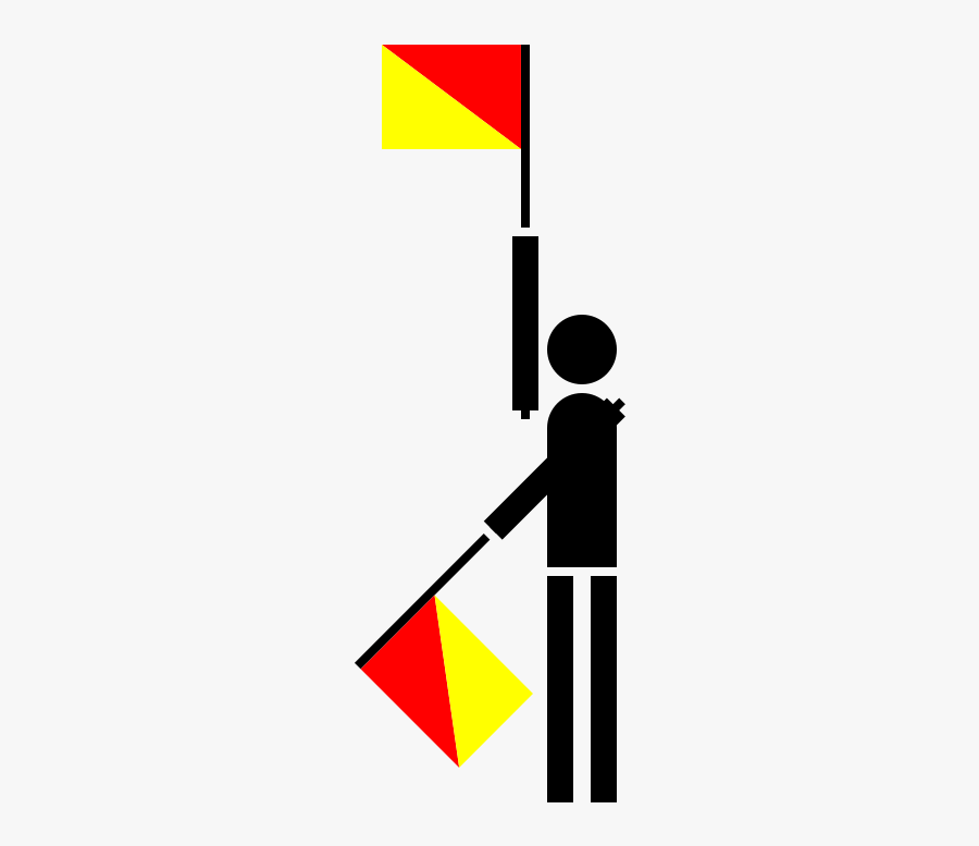 Semaphore India - Semaphore Flag Drawing, Transparent Clipart