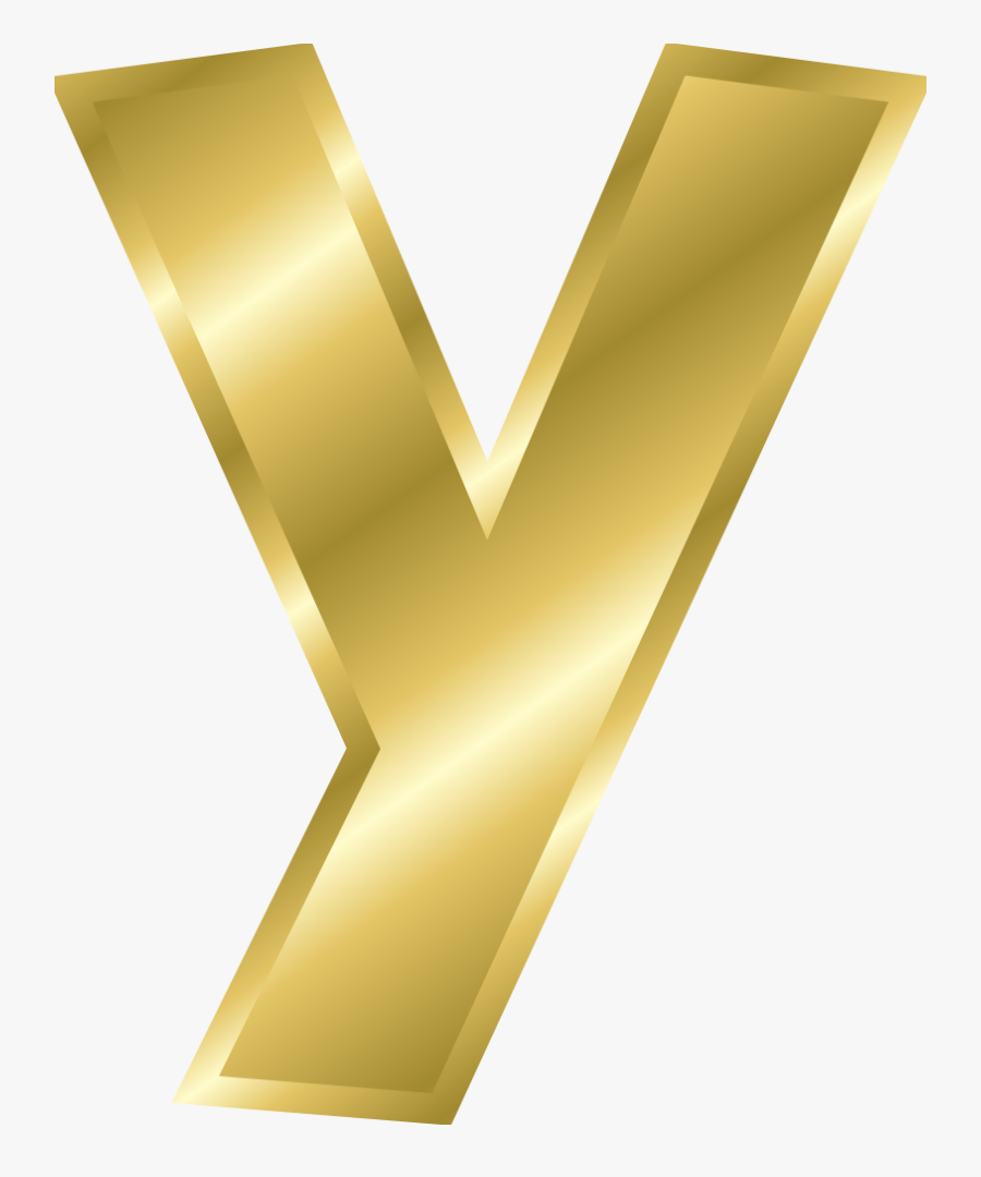 Effect Letters Alphabet Gold - Gold Letter Y Png, Transparent Clipart