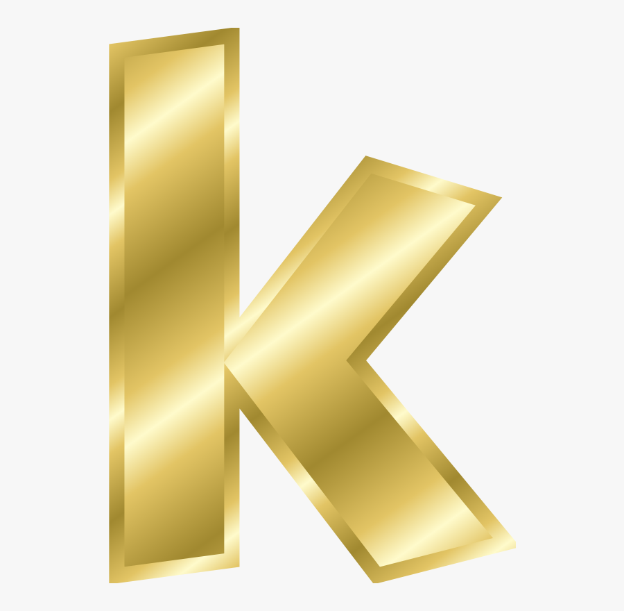 Letter K Gold Png, Transparent Clipart