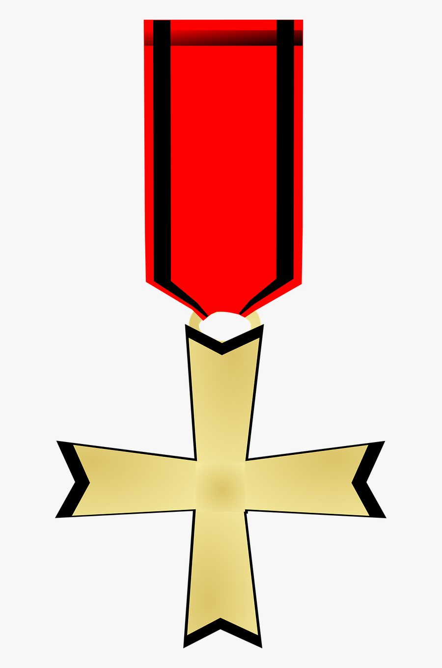Order Decoration Gold Free Picture - Cross, Transparent Clipart