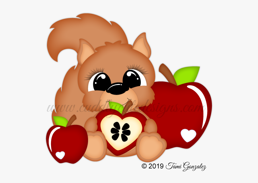 Apple Squirrel, Transparent Clipart