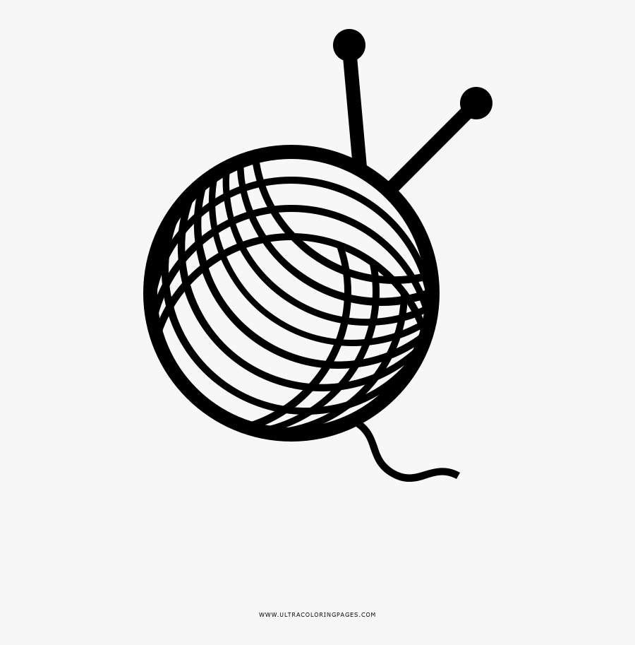 Yarn Coloring Page - Circle, Transparent Clipart