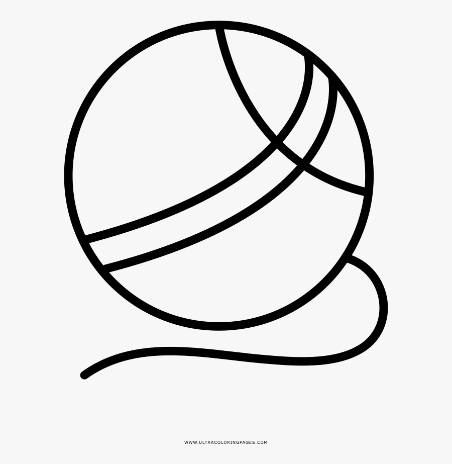 Yarn Coloring Page - Line Art, Transparent Clipart