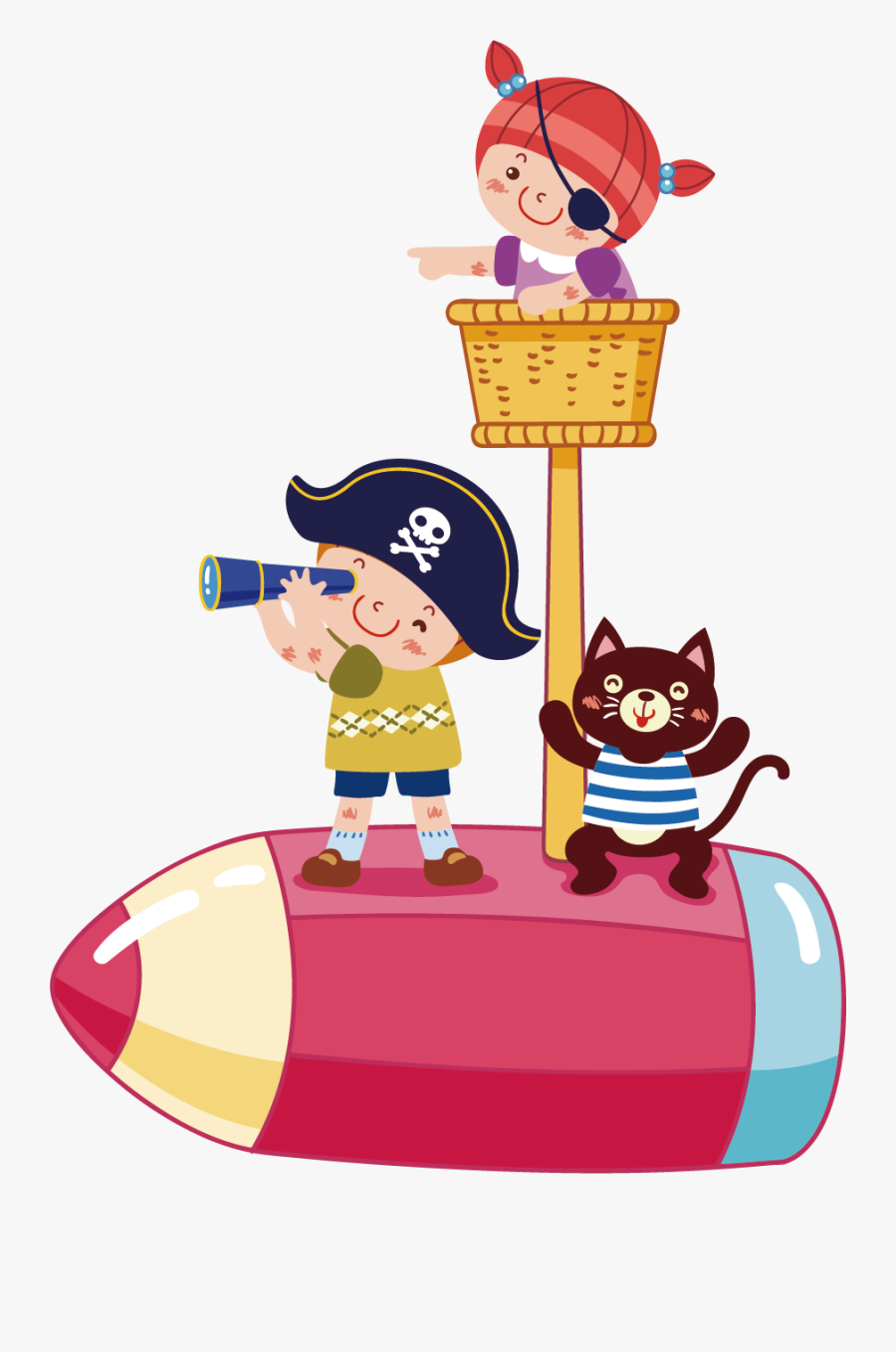 Piracy Cartoon Child Illustration - 數學 可愛, Transparent Clipart