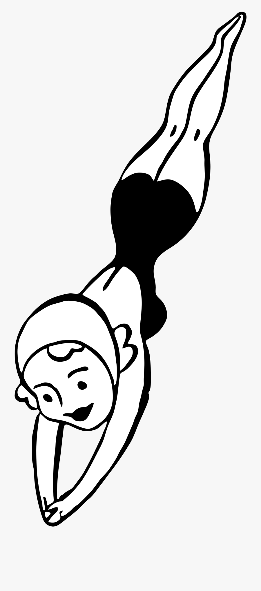 Swimsuit Clipart Woman - Dive Black And White Clipart, Transparent Clipart