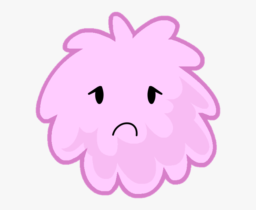 Sad Face Pink Color - Battle For Dream Island Puffball Sad, Transparent Clipart