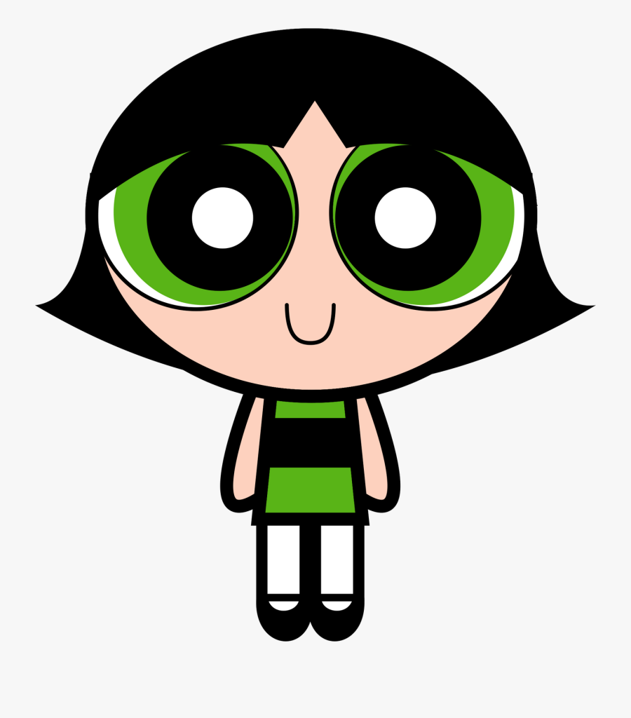 Clip Art Cartoon Characters With Black Hair - Blossom Buttercup Powerpuff Girls, Transparent Clipart