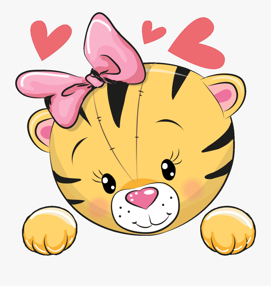 Baby Cute Cartoon Tiger, Transparent Clipart