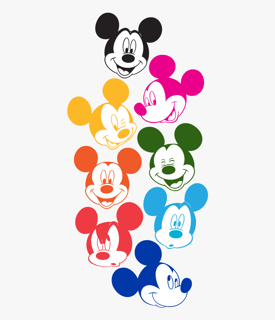 Clip Art Plano De Fundo Minnie - Mickey Mouse Different Colors, Transparent Clipart