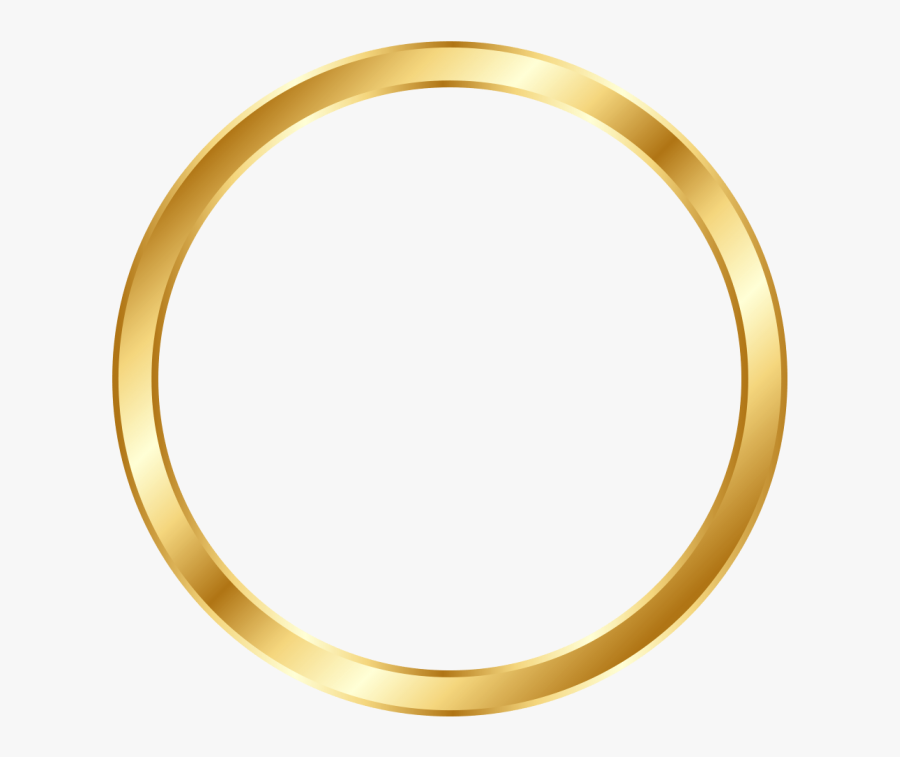 Gold Ring Png Image Free Download Searchpng - Moldura Redonda Para Logo, Transparent Clipart