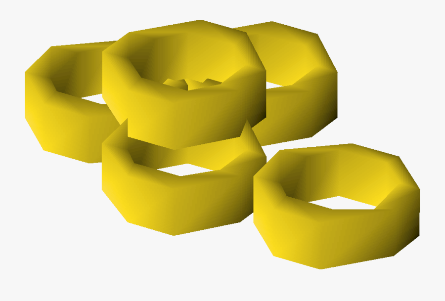 5 Golden Rings Png - Plastic, Transparent Clipart