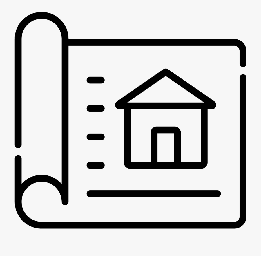 Home-icon - Blueprint House Icon, Transparent Clipart