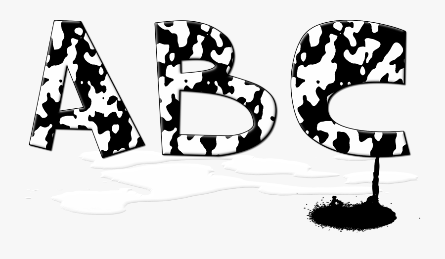 Abc Letter Letters Free Picture - Letras Con Manchas De Vaca, Transparent Clipart