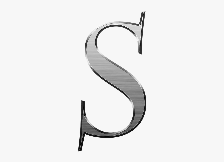 Letter S Alphabet Metallic Free Picture - Calligraphy, Transparent Clipart