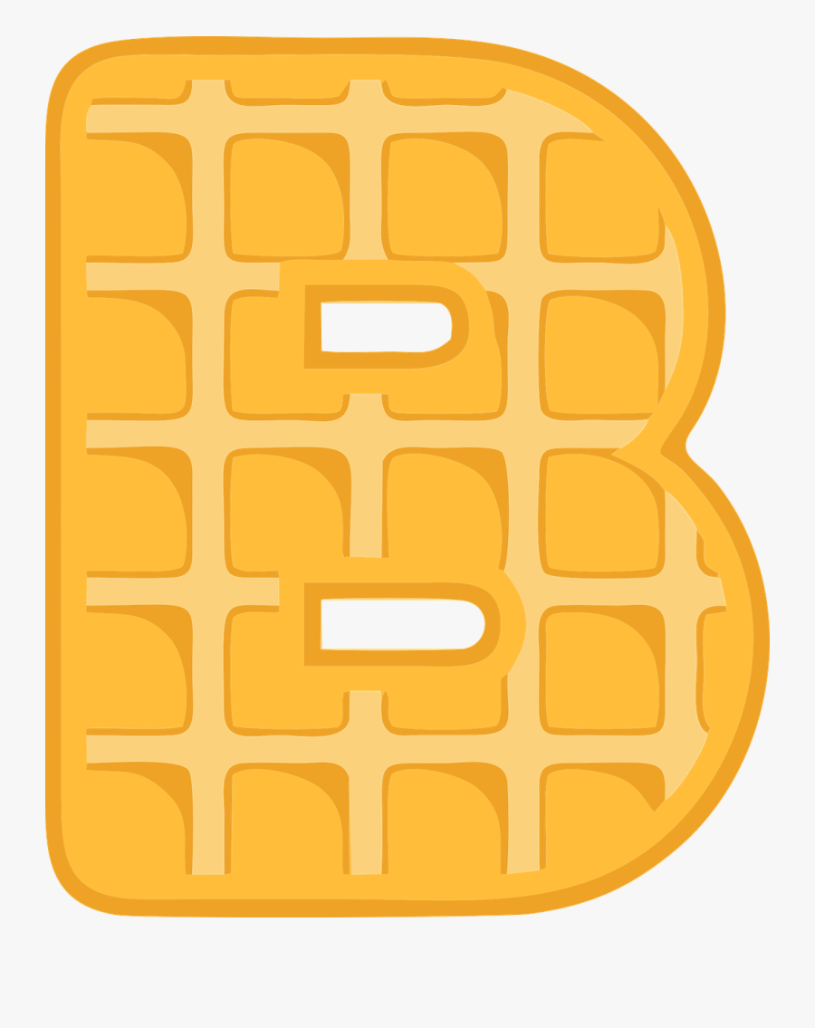 Vector B Abc - Waffle Letter B, Transparent Clipart