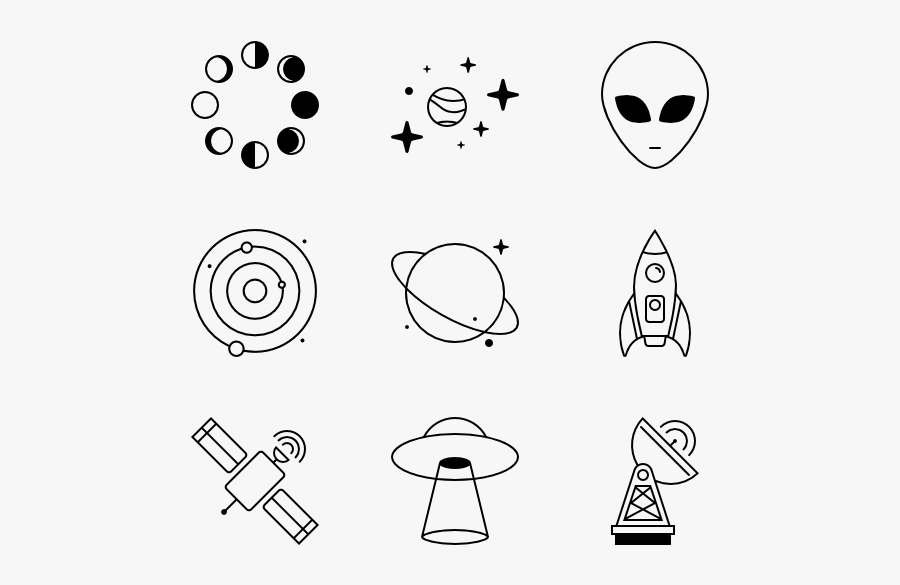 Drawn Alien Transparent Background - Cute Ufo Drawings Easy, Transparent Clipart