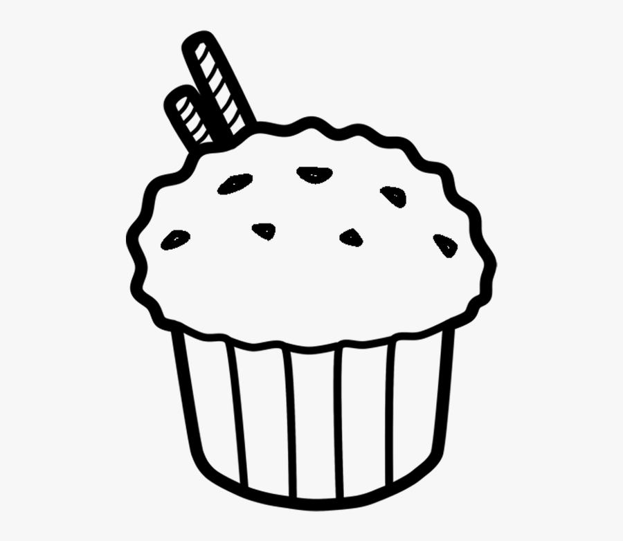 Cupcakes Clipart Line - รูป เบ เก อ รี่ การ์ตูน, Transparent Clipart