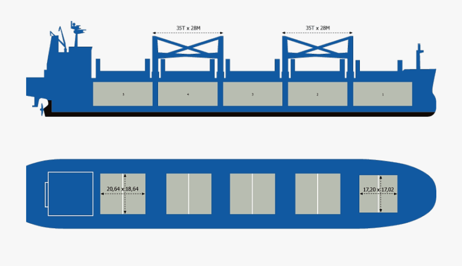 Bulk Carrier Ship Diagram, Transparent Clipart
