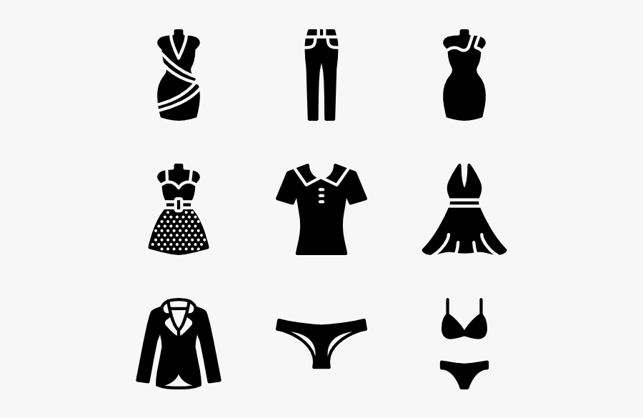 Little Black Dress - Women Clothing Icon Png, Transparent Clipart