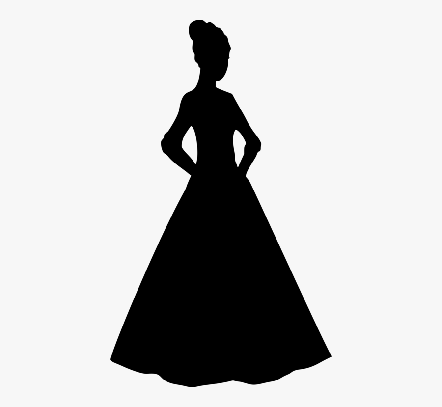 Standing,gown,style - Png Mulher Com Vestido, Transparent Clipart